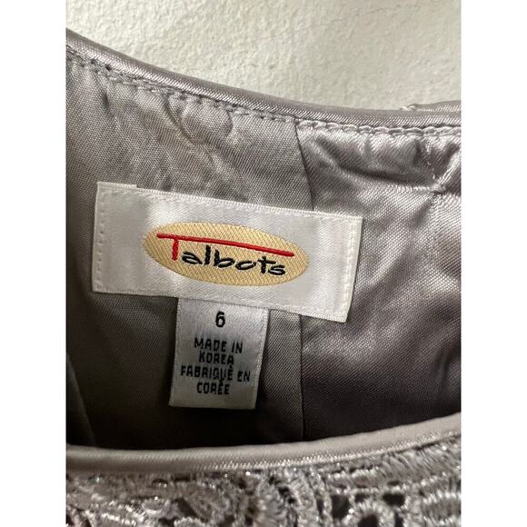 Talbots Silver Tan Sleeveless Shell Sz 6 - Picture 3 of 3
